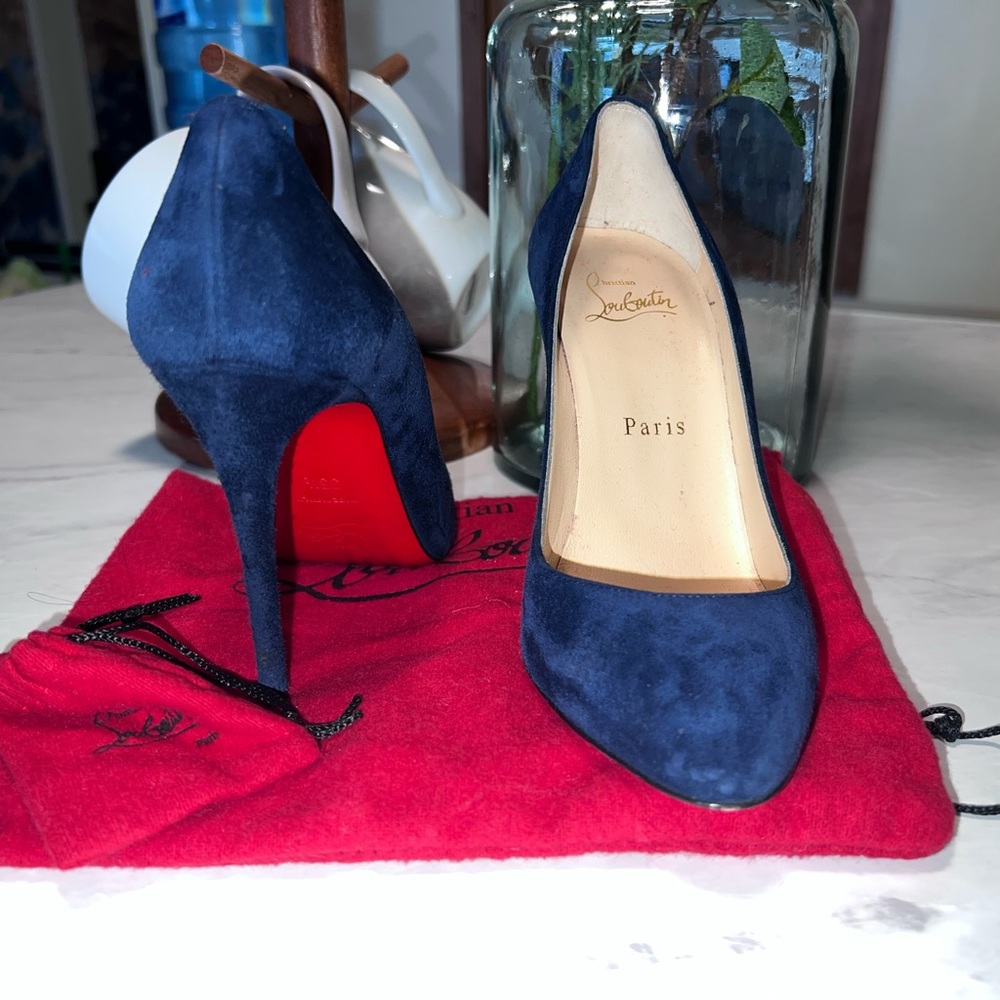 Navy Christian Louboutin. Size 5.5